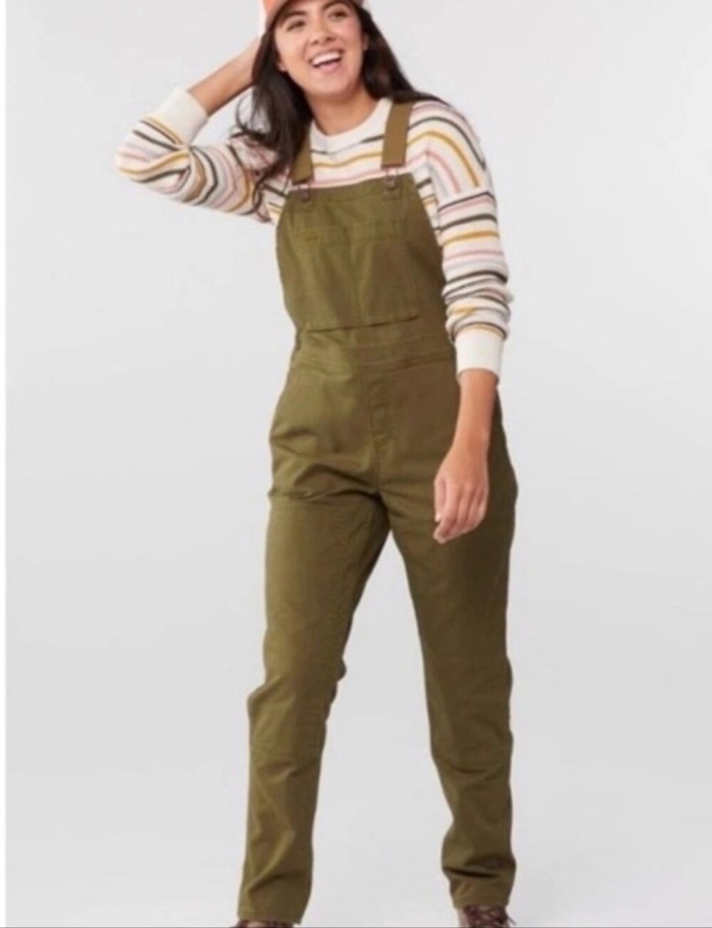 NWT REI Co-op Trailsmith women's khaki green overalls Sz 6